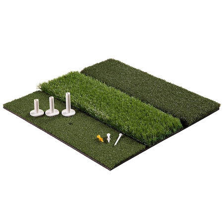 Wakeman 3-Level Golf Mat - 24x24 Chipping Mat with Fairway, Rough, & Driving Turf by 80-FIT1005